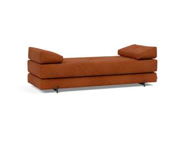 Sigmund Indu daybed i 595 Corduroy Burnt Orange, set skråt bagfra
