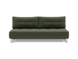 Supremax D.E.L. sovesofa i 413 Esina Olive Green, set forfra