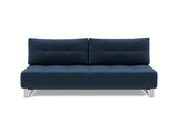 Supremax D.E.L. sovesofa i 414 Esina Indigo Blue, set forfra