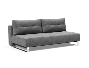 Supremax D.E.L. sovesofa i 563 Twist Charcoal, set skråt forfra
