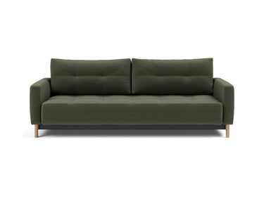 Pyxis D.E.L. sovesofa i 413 Esina Olive Green, set forfra