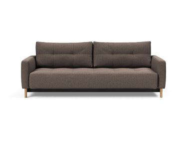 Pyxis D.E.L. sovesofa i 530 Bouclé Taupe, set forfra