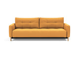 Pyxis D.E.L. sovesofa i 536 Bouclé Ochre, set forfra