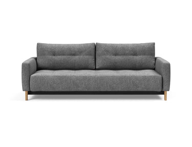 Pyxis D.E.L. sovesofa i 563 Twist Charcoal, set forfra