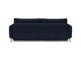 Pyxis D.E.L. sovesofa i 528 Mixed Dance Blue, set bagfra