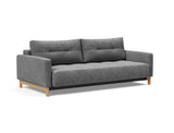 Pyxis D.E.L. sovesofa i 563 Twist Charcoal, set skråt forfra