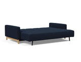 Pyxis D.E.L. sovesofa i 528 Mixed Dance Blue, slået ud til seng