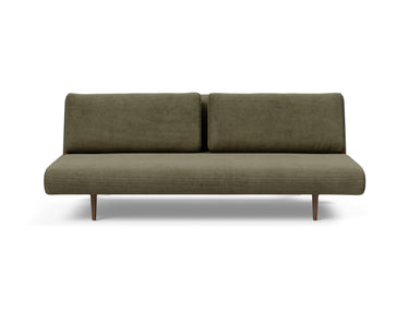 Unfurl Lounger sovesofa i 316 Cordufine Pine Green, set forfra