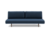 Unfurl Lounger sovesofa i 414 Esina Indigo Blue, set forfra