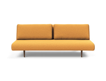 Unfurl Lounger sovesofa i 536 Bouclé Ochre, set forfra