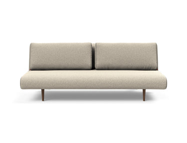 Unfurl Lounger sovesofa i 539 Bouclé Beige, set forfra