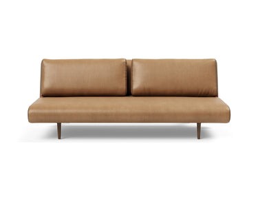 Unfurl Lounger sovesofa i 551 Faunal Brown, set forfra