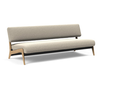 Nolis daybed i 539 Bouclé Beige, set skråt forfra