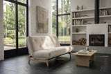 Aslak 140 sovesofa med Latex madras i 612 Blida Sand Grey i en stue