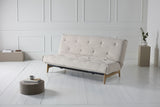 Aslak 140 sovesofa med Soft Spring madras i 612 Blida Sand Grey i en stue, billede 3