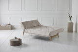 Aslak 140 sovesofa med Soft Spring madras i 612 Blida Sand Grey i en stue, billede 5