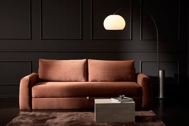 Cone sovesofa i 412 Esina Rust Orange i en stue