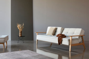 Dublexo Frej sovesofa i 527 Mixed Dance Natural i en stue