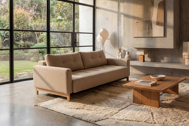 Pyxis D.E.L. sovesofa i 587 Phobos Mocha i en stue