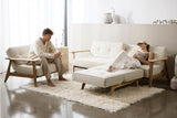 Splitback Frej sovesofa i 357 Taura Off White i en stue