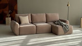 Norum sovesofa med chaiselong og Curve armlæn – sofa, lounger og seng