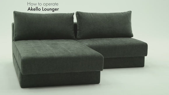 Akello sovesofa med chaiselong – fra sofa til seng
